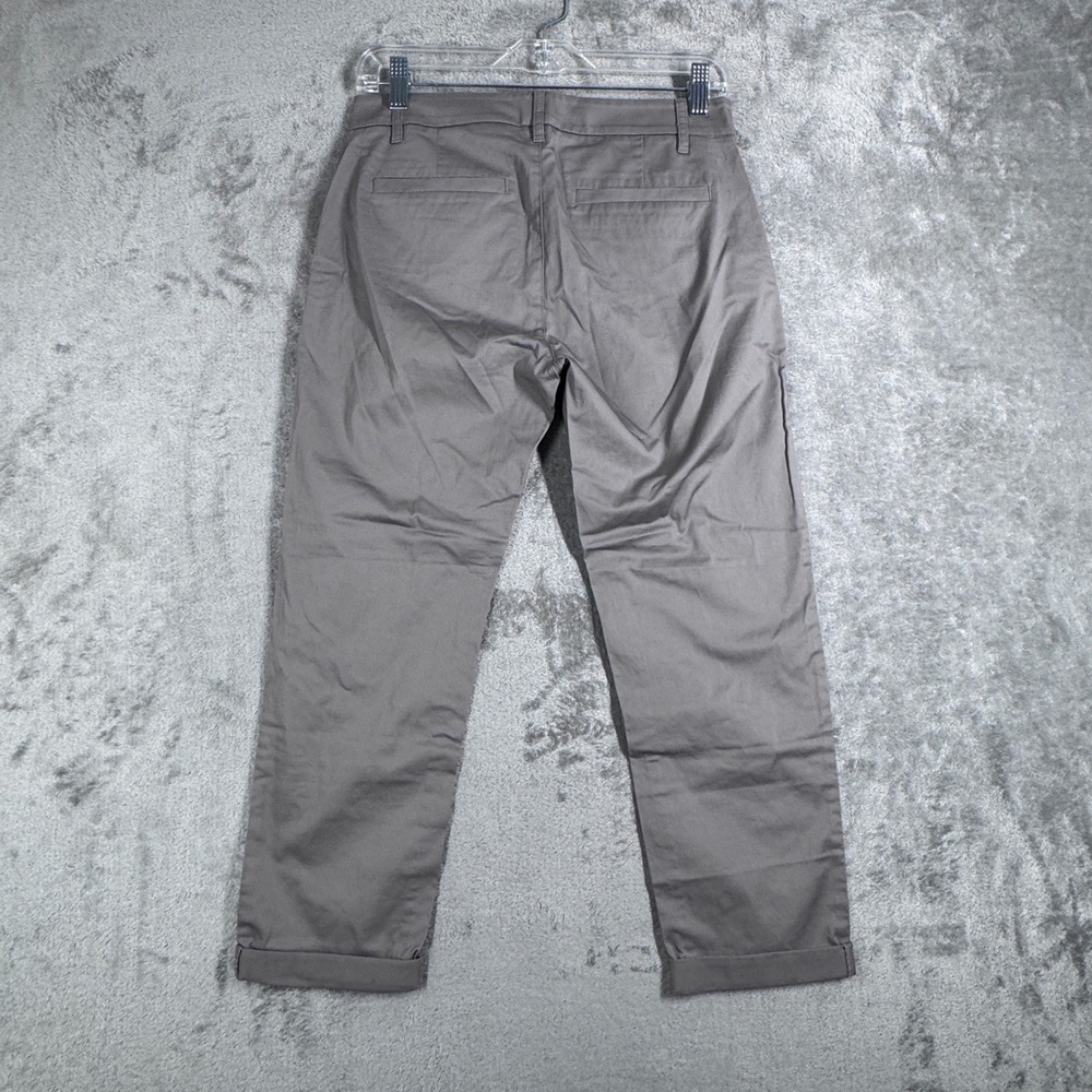 J.Crew Slim Boyfriend Chino Pants Womens 25P Gray Stretch Cotton Casual NWT - Picture 3 of 13